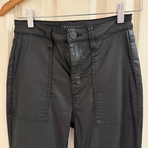 NWOT Sanctuary Hayden Coated High Rise Faux Leather pants - Picture 10 of 15